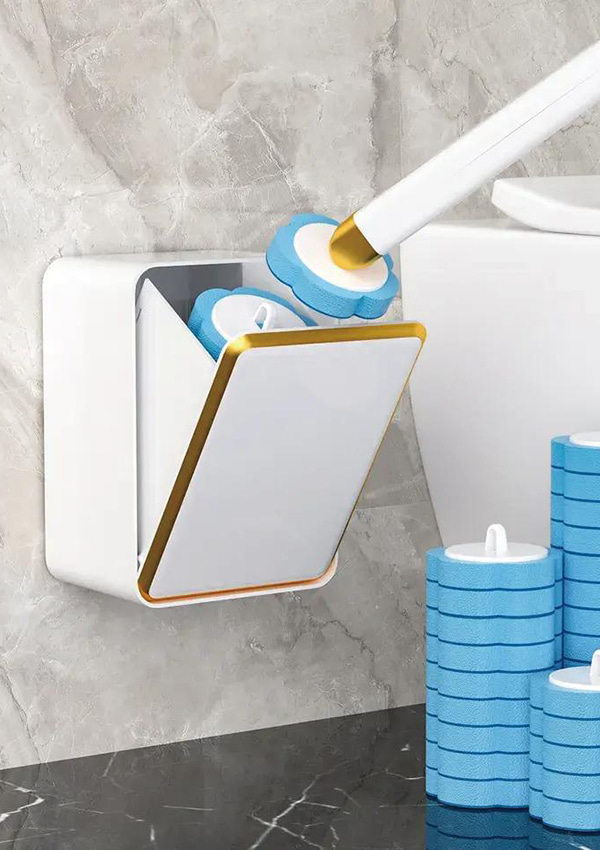 B10 Einweg-Toilettenbürste mit quadratischem Tank