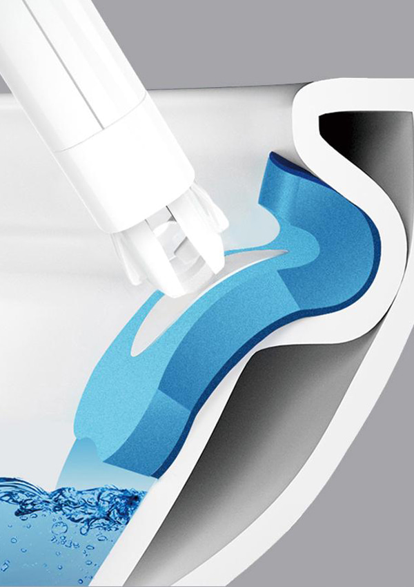 B10 Einweg-Toilettenbürste mit quadratischem Tank