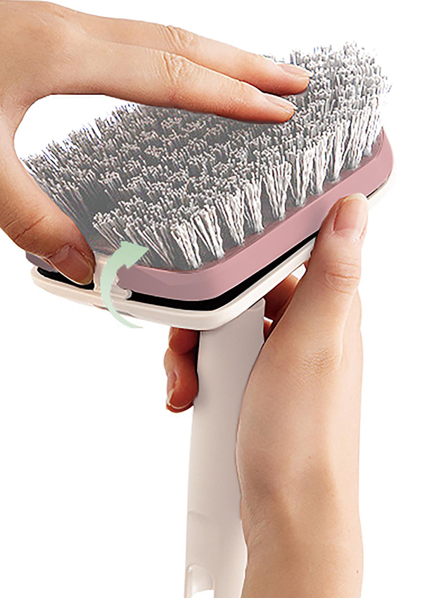 D4 Lösliche Bodenscheuerbürste mit austauschbaren Bürstenköpfen